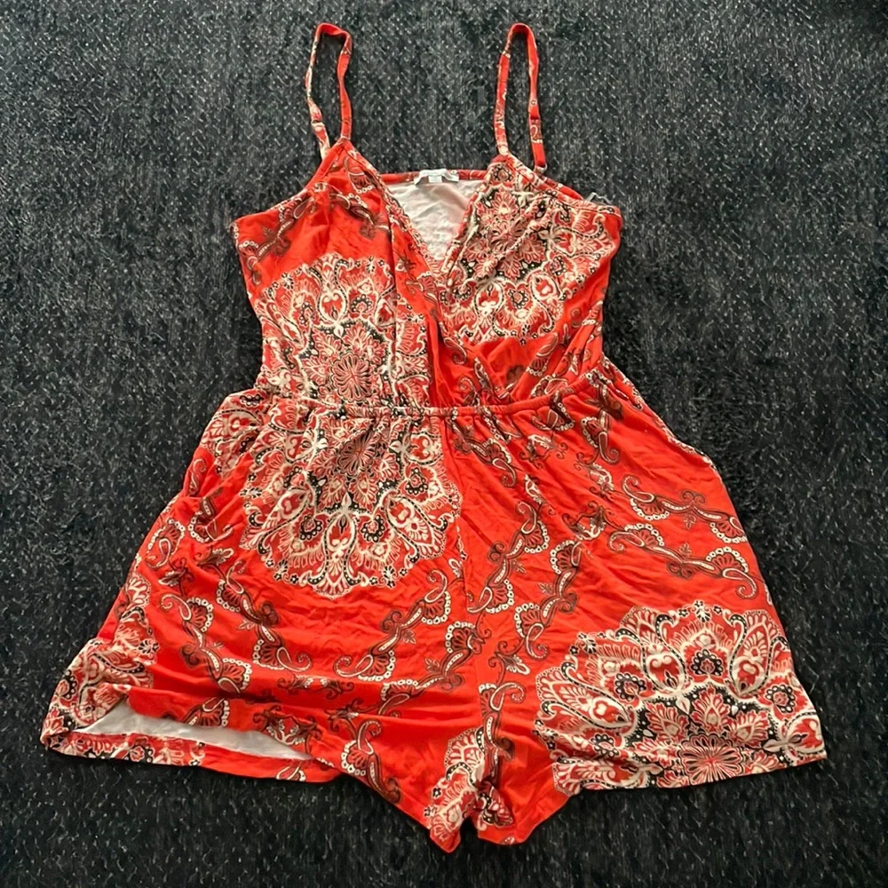 🧡ORANGE ROMPER🧡 - Picture 1 of 13